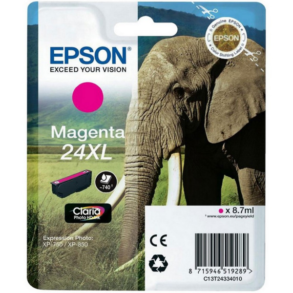 Epson T2433 (24XL) Magenta Cartucho de Tinta Original - C13T24334012