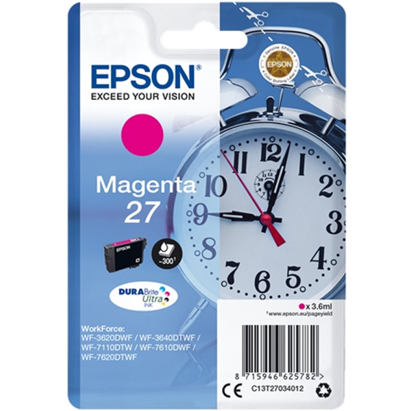 Epson T2703 (27) Magenta Cartucho de Tinta Original - C13T27034012