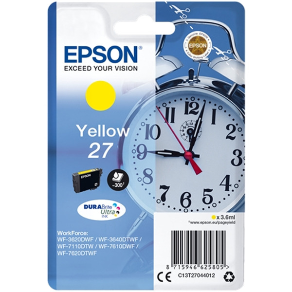 Epson T2704 (27) Amarillo Cartucho de Tinta Original - C13T27044012