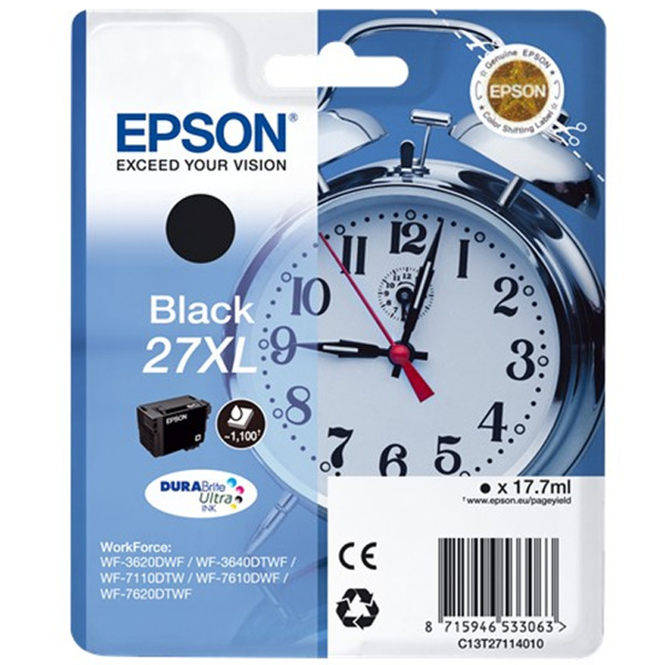 Epson T2711 (27XL) Negro Cartucho de Tinta Original - C13T27114012