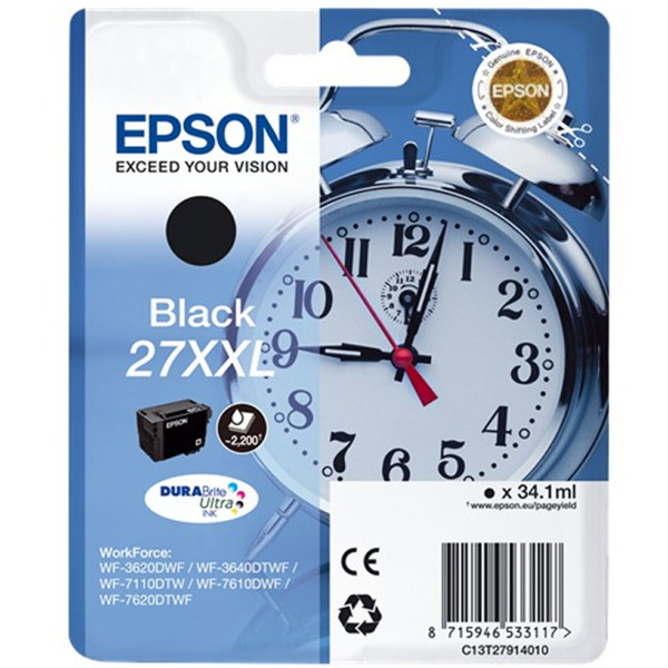 Epson T2791 (27XXL) Negro Cartucho de Tinta Original - C13T27914012