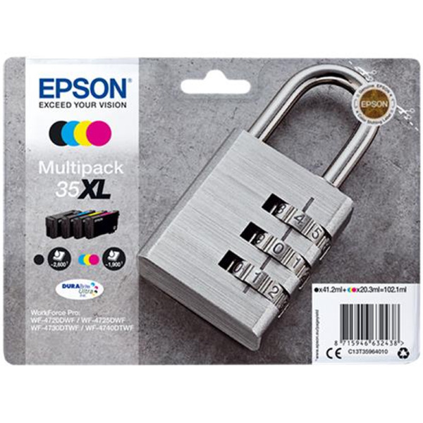 Epson T3596 (35XL) Pack de 4 Cartuchos de Tinta Originales - C13T35964010