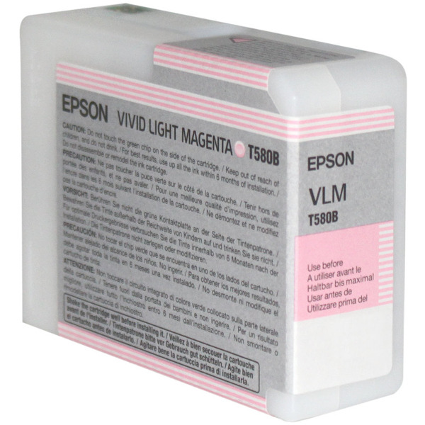 Epson T580B Magenta Light Vivido Cartucho de Tinta Original - C13T580B00