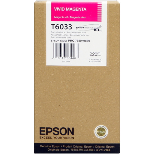 Epson T6033 Magenta Cartucho de Tinta Original - C13T603300