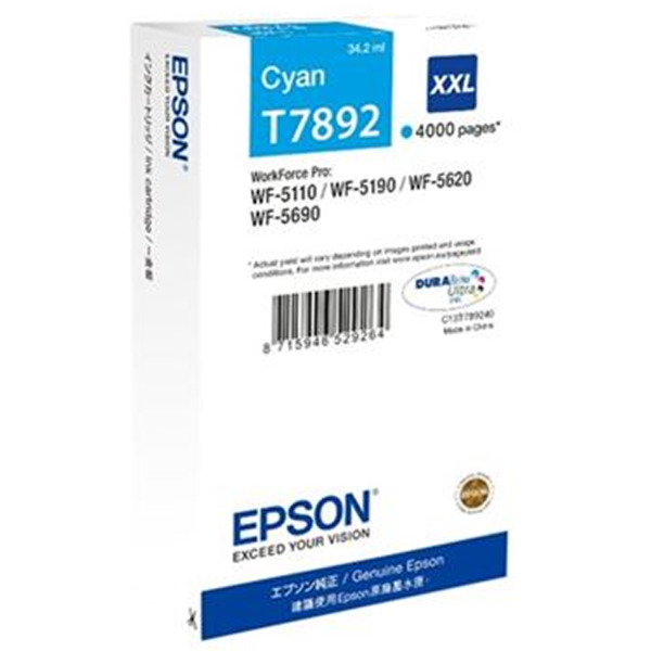 Epson T7892 Cyan Cartucho de Tinta Original - C13T789240