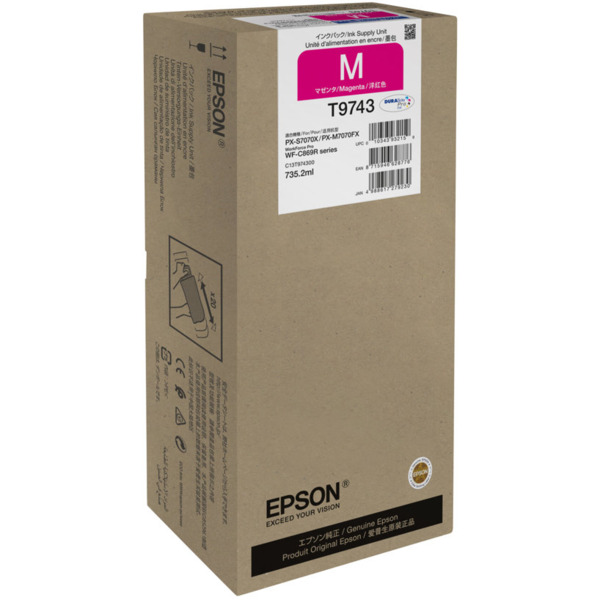 Epson T9743 Magenta Cartucho de Tinta Original - C13T974300