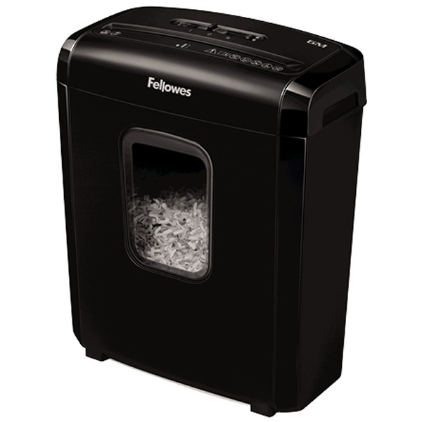 Fellowes 6M Destructora de Papel Manual Minicorte - Destruye hasta 6 Hojas - 13L