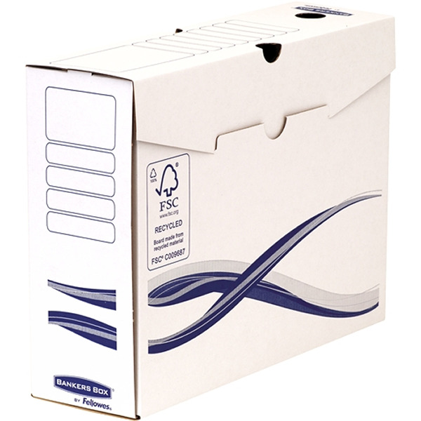 Fellowes Bankers Box Basic Pack de 25 Cajas de Archivo Definitivo A4+ 100mm - Montaje Manual - Carton Reciclado Certificacion FS