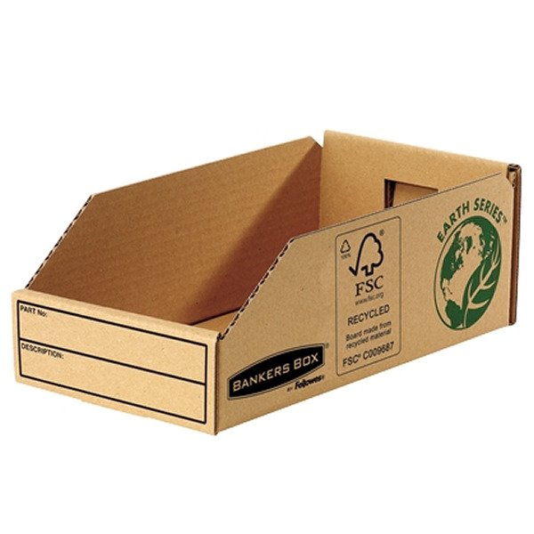 Fellowes Bankers Box Earth Bandeja de Carton 147mm - Montaje Manual - Carton Reciclado Certificacion FSC - Color Marron