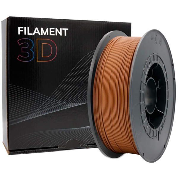 Filamento 3D PLA - Diametro 1.75mm - Bobina 1kg - Color Marron