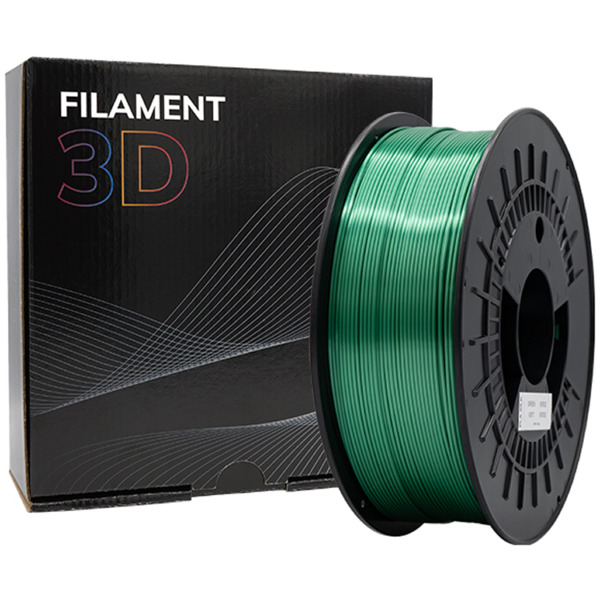 Filamento 3D PLA SILK - Diametro 1.75mm - Bobina 1kg - Color Verde