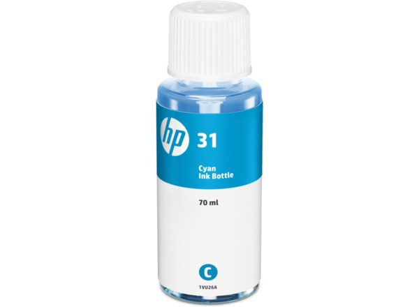 HP 31 Cyan Botella de Tinta Original - 1VU26AE