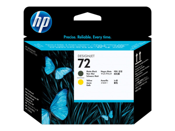 HP 72 Cabezal de Impresion Original - Negro Mate y Amarillo - C9384A