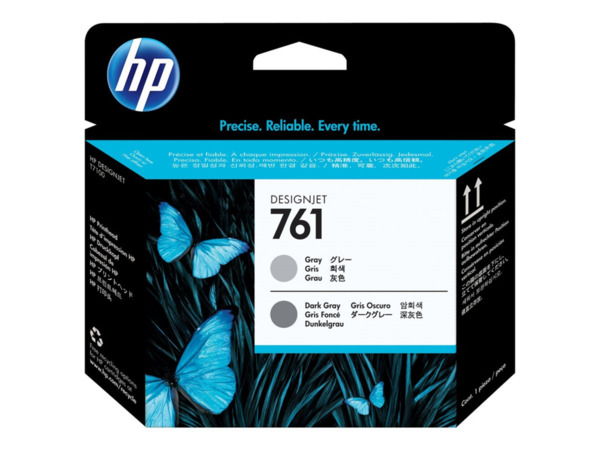 HP 761 Cabezal de Impresion Original - Gris y Gris Oscuro - CH647A