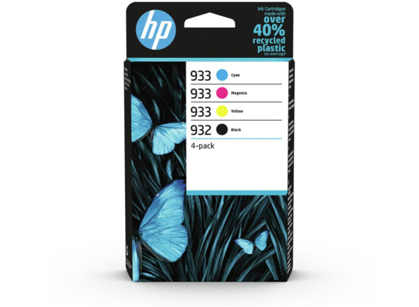 HP 932 + 933 Pack de 4 Cartuchos de Tinta Originales - 6ZC71AE