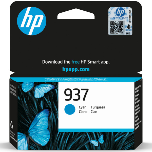 HP 937 Cyan Cartucho de Tinta Original - 4S6W2NE