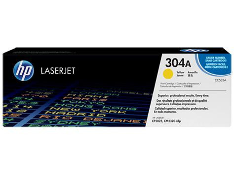 HP CC532A Amarillo Cartucho de Toner Original - 304A