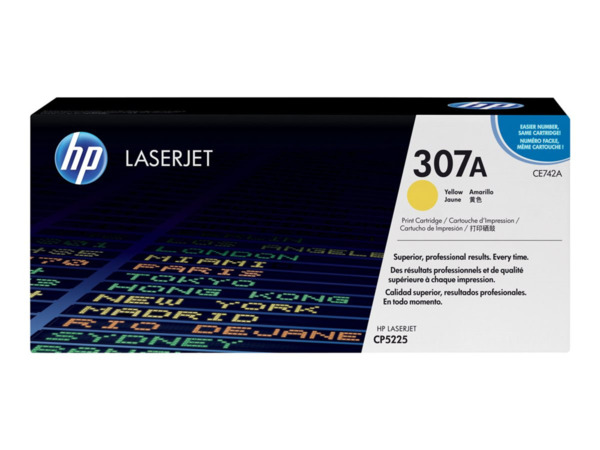 HP CE742A Amarillo Cartucho de Toner Original - 307A