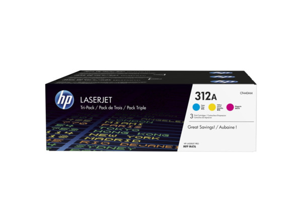 HP CF440AM Pack de 3 Cartuchos de Toner Originales - 312A