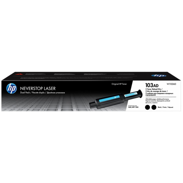 HP W1103A Negro Pack de 2 Cartuchos de Toner Originales - 103A