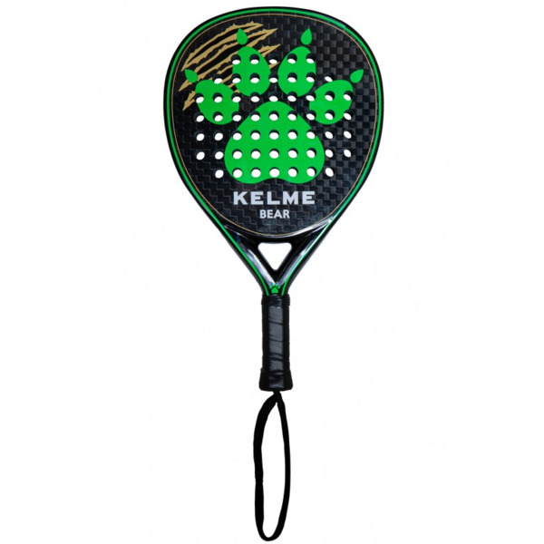 Kelme Bear Pala de Padel - Forma Lagrima - Marco y Cara 100% Carbono - Cara en 3D - Nucleo Black Eva Soft Ultra - Diseño Brillo