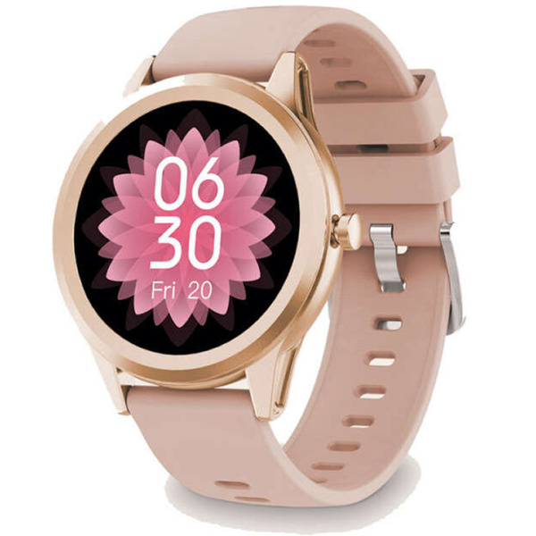 Ksix Globe Reloj Smartwatch Pantalla 1.28 - Bluetooth 5.0 BLE - Autonomia hasta 7 dias - Resistencia al Agua IP67 - Color Rosa