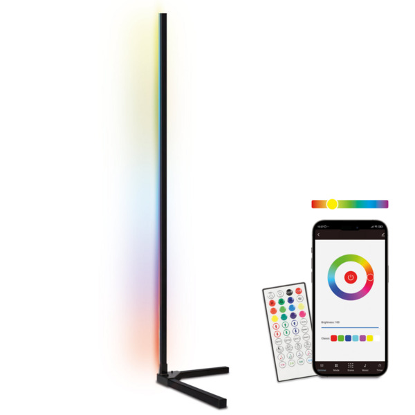 Ksix Smartled Lampara Pie Esquinera Inteligente - RGBWIC - 140cm