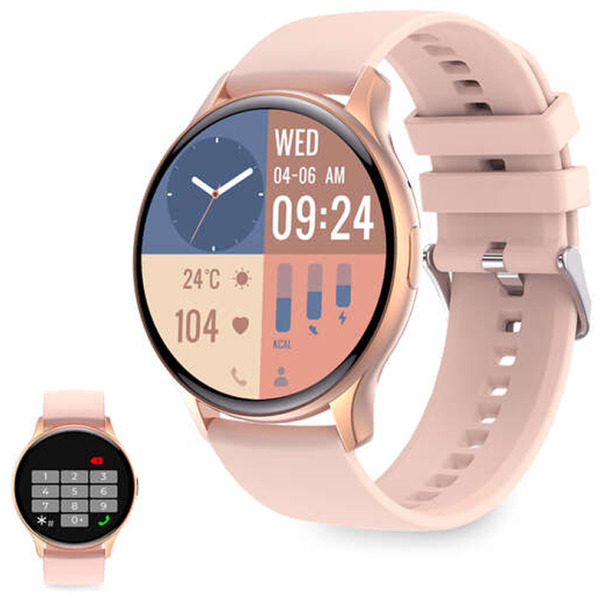 Ksix Smartwatch Core Amoled - Control Ritmo Cardiaco - Control de Sueño - Color Rosa