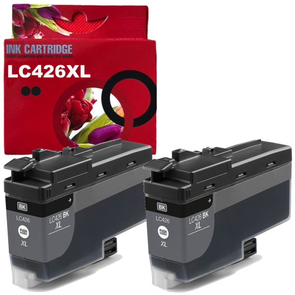 LC426XLBK pack 2 cartuchos de tinta compatible con Brother LC426XLBK