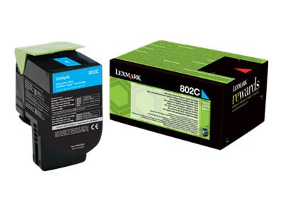 Lexmark CX310/CX410/CX510 Cyan Cartucho de Toner Original - 80C20C0/802C