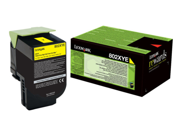 Lexmark CX510 Amarillo Cartucho de Toner Original - 80C2XY0/80C2XYE/802XY