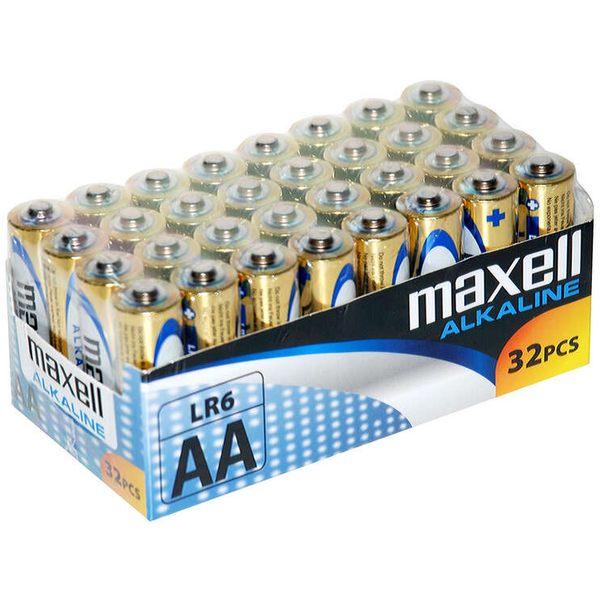 Maxell Pack de 32 Pilas Alcalinas LR06 AA 1.5V