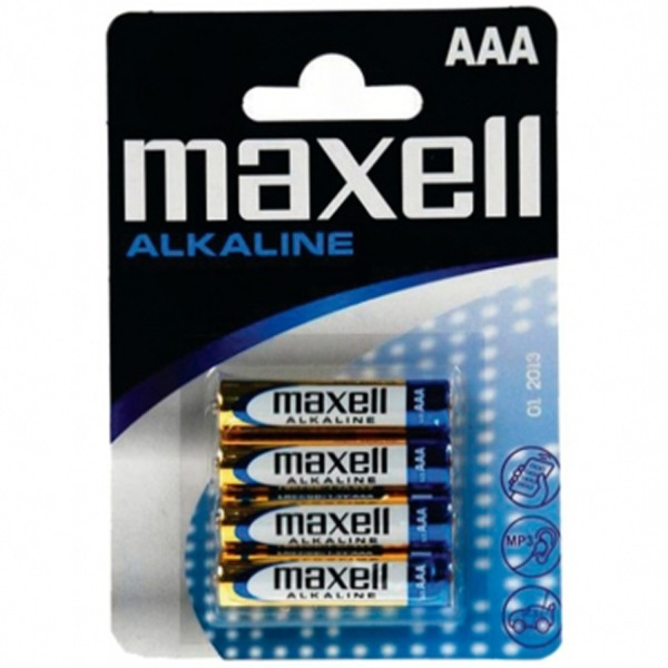 Maxell Pack de 4 Pilas Alcalinas LR03 AAA 1.5V