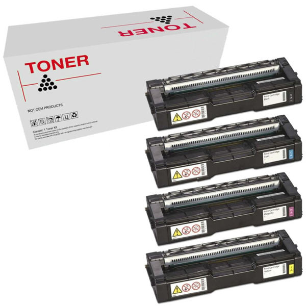 MC250 P300 P301 P302 pack 4 toner generico Ricoh 408352/M C250BK, 408353/M C250C, 408354/M C250M, 408355/M C250Y