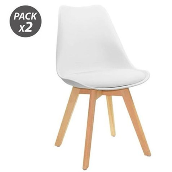 Muvip Pack 2 Sillas Design D200 - Color Blanco