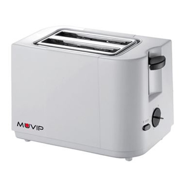 Muvip Tostadora de Pan 700W - Capacidad para 2 Rebanadas - 6 Niveles de Tostado - Parada Automatica y Manual