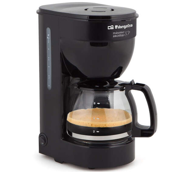 Orbegozo CG 4014 Cafetera de Goteo Negra - Disfruta de 6 Tazas de Cafe Caliente con Rapidez y Comodidad - Filtro Permanente - Ja