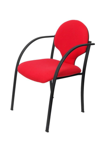 Pack 2 Silla de oficinas Hellin chasis negro bali rojo (3)