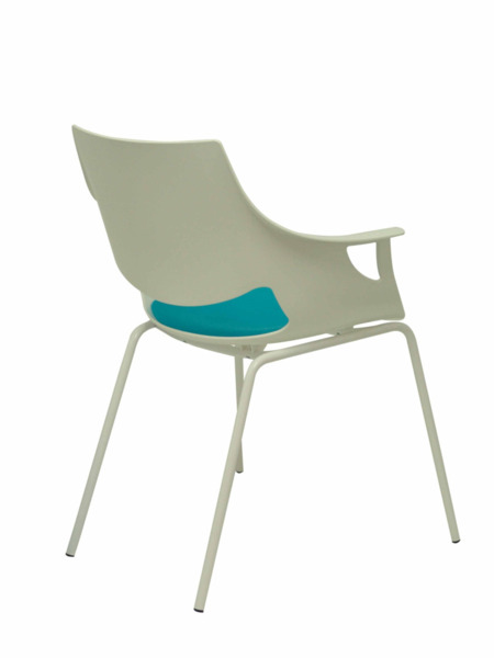 Pack 3 Silla de oficinas Saceruela carcasa blanca asiento azul (7)