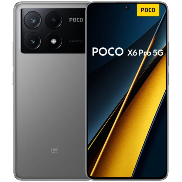 Poco X6 Pro 5G Smartphone Pantalla AMOLED 6.67" 1.5K - 8GB - 256GB - Camara Principal 64MP - Bateria 5000mAh - Admite Carga de 6