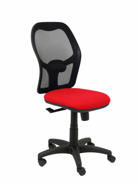 Silla Alocén malla negra asiento bali rojo (1)