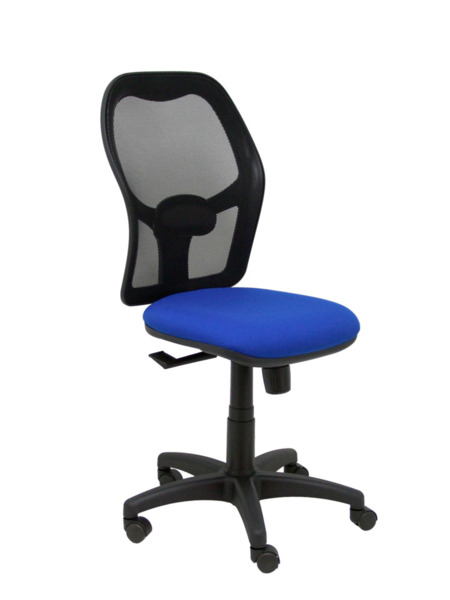 Silla de oficina Alocén malla negra asiento bali azul (1)