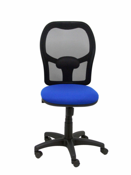 Silla de oficina Alocén malla negra asiento bali azul (2)