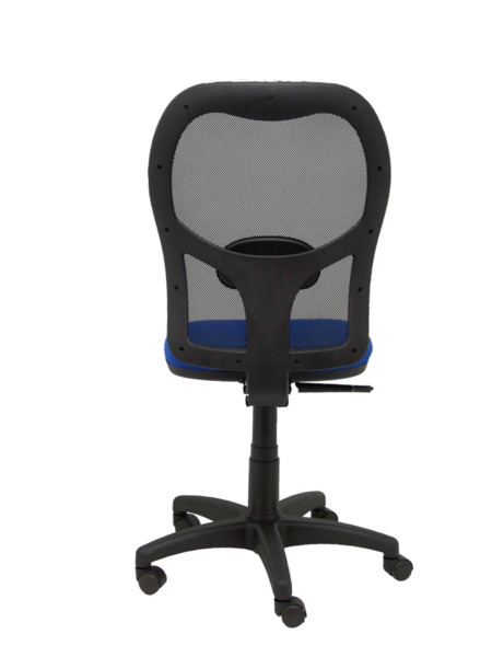 Silla de oficina Alocén malla negra asiento bali azul (6)