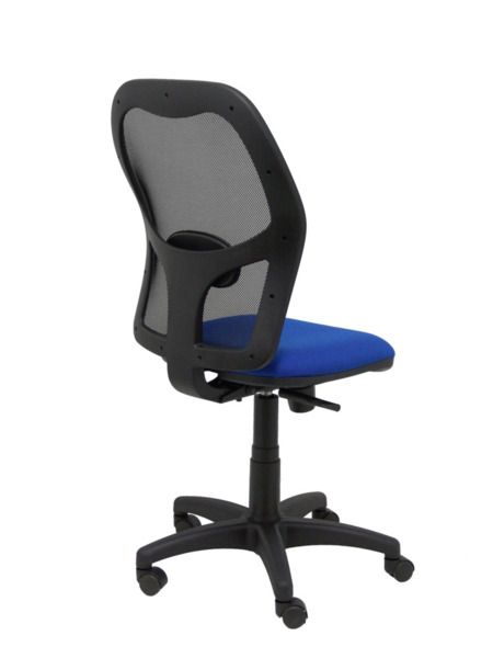 Silla de oficina Alocén malla negra asiento bali azul (7)