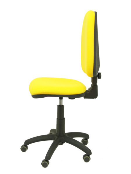 Silla de oficina Ayna bali amarillo ruedas de parqué (4)