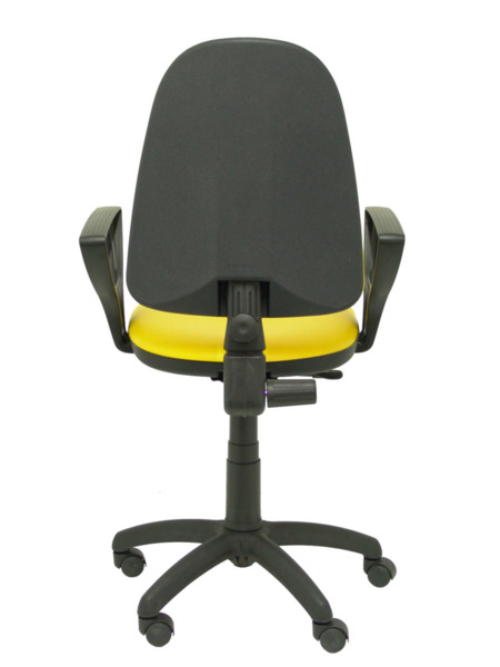 Silla de oficina Ayna similpiel amarillo con brazos (6)