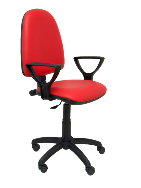 Silla de oficina Ayna similpiel rojo con brazos (1)