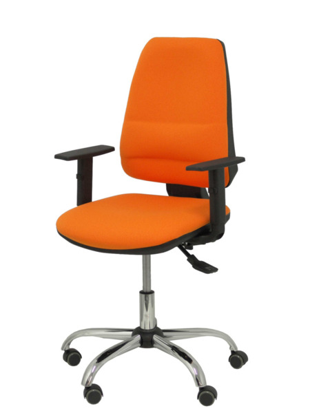 Silla de oficina Elche S 24 horas bali naranja con refuerzo lumbar (3)