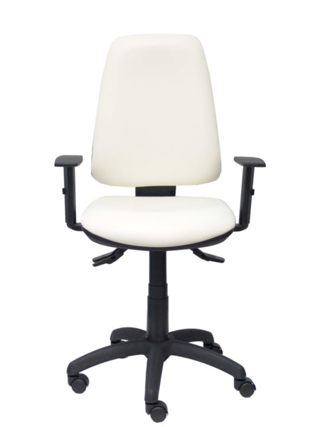 Silla de oficina Elche S similpiel blanco brazos regulables (2)